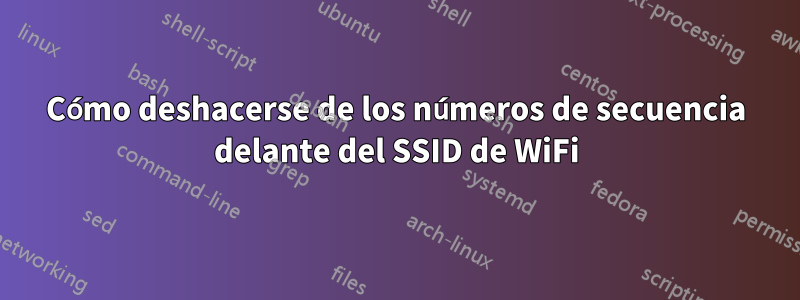 Cómo deshacerse de los números de secuencia delante del SSID de WiFi