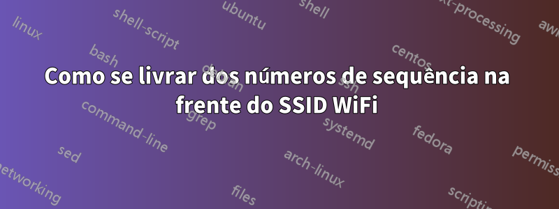 Como se livrar dos números de sequência na frente do SSID WiFi