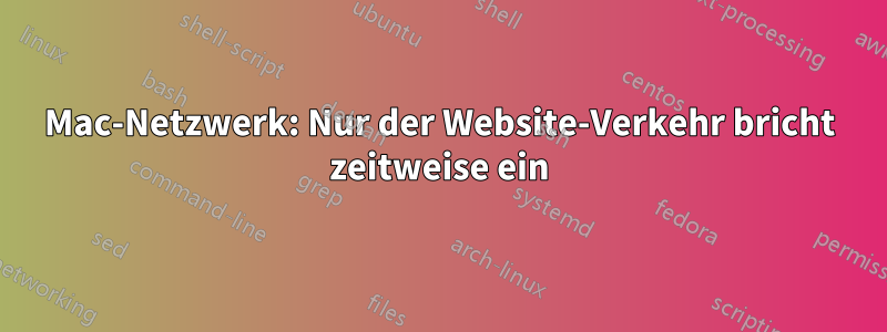 Mac-Netzwerk: Nur der Website-Verkehr bricht zeitweise ein