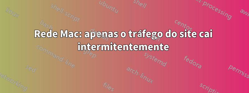 Rede Mac: apenas o tráfego do site cai intermitentemente