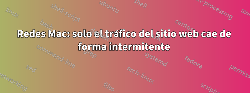 Redes Mac: solo el tráfico del sitio web cae de forma intermitente