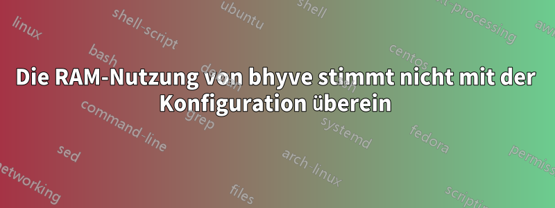 Die RAM-Nutzung von bhyve stimmt nicht mit der Konfiguration überein