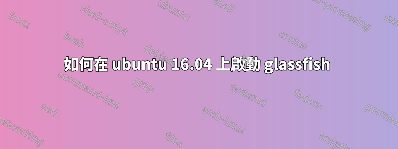 如何在 ubuntu 16.04 上啟動 glassfish