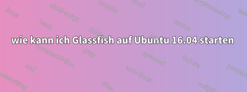 wie kann ich Glassfish auf Ubuntu 16.04 starten