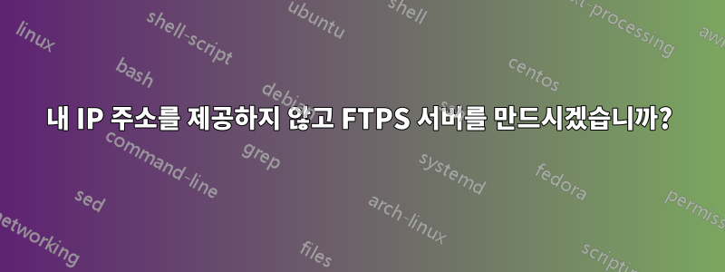 내 IP 주소를 제공하지 않고 FTPS 서버를 만드시겠습니까?