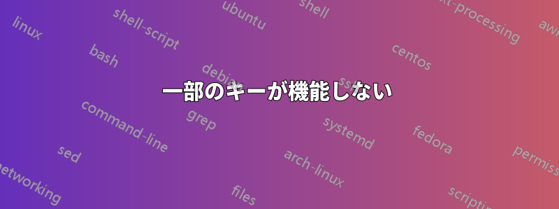 一部のキーが機能しない