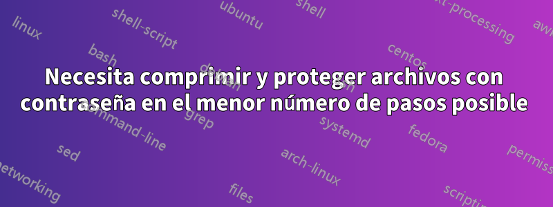 Necesita comprimir y proteger archivos con contraseña en el menor número de pasos posible