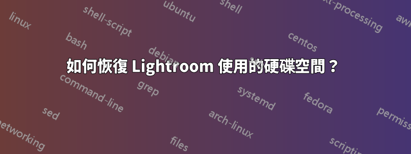 如何恢復 Lightroom 使用的硬碟空間？