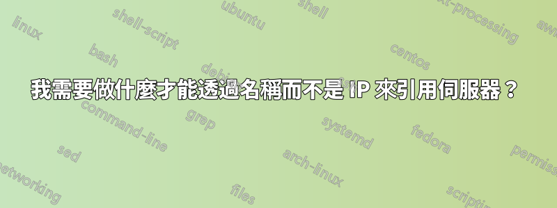 我需要做什麼才能透過名稱而不是 IP 來引用伺服器？