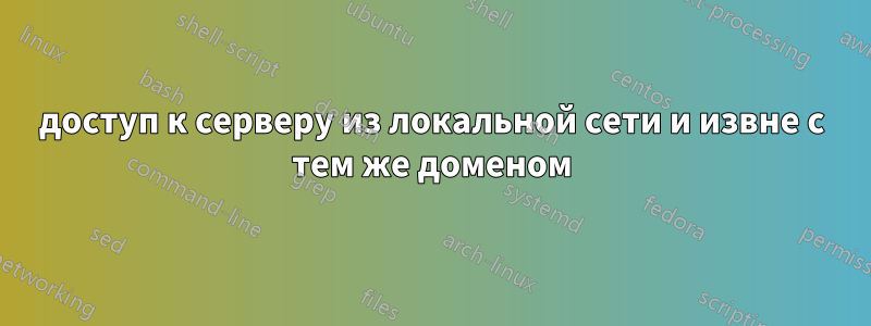 доступ к серверу из локальной сети и извне с тем же доменом