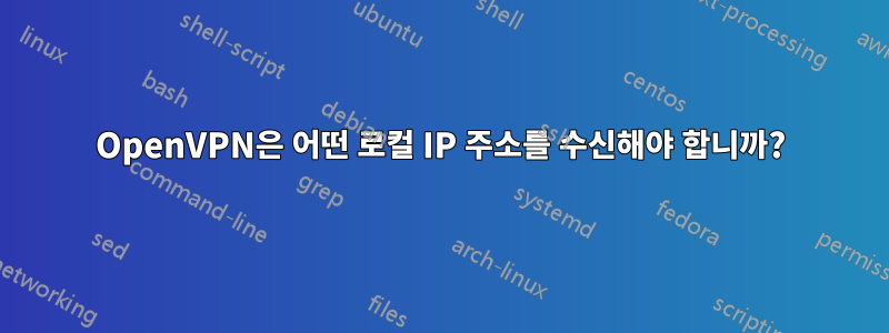 OpenVPN은 어떤 로컬 IP 주소를 수신해야 합니까?