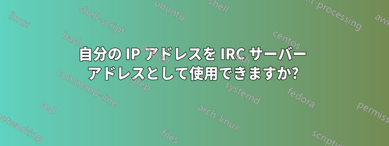 自分の IP アドレスを IRC サーバー アドレスとして使用できますか?