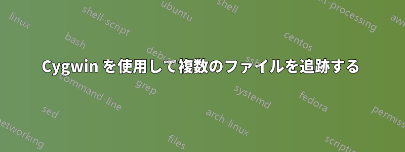 Cygwin を使用して複数のファイルを追跡する