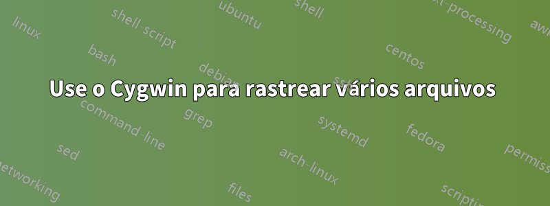 Use o Cygwin para rastrear vários arquivos