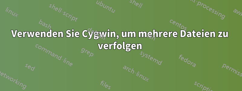 Verwenden Sie Cygwin, um mehrere Dateien zu verfolgen