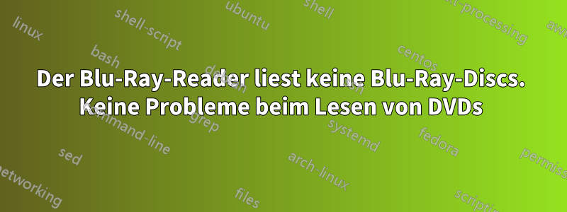 Der Blu-Ray-Reader liest keine Blu-Ray-Discs. Keine Probleme beim Lesen von DVDs