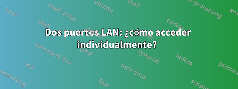 Dos puertos LAN: ¿cómo acceder individualmente? 