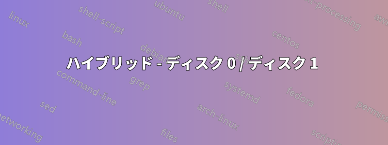 ハイブリッド - ディスク 0 / ディスク 1