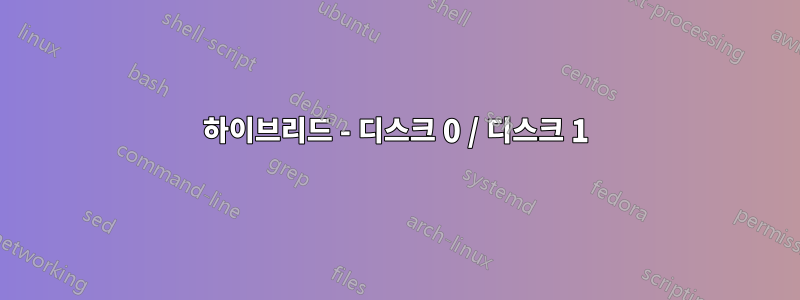 하이브리드 - 디스크 0 / 디스크 1