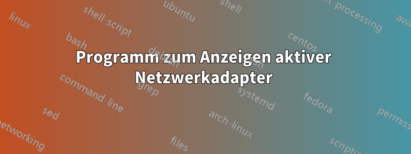 Programm zum Anzeigen aktiver Netzwerkadapter
