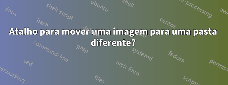 Atalho para mover uma imagem para uma pasta diferente?