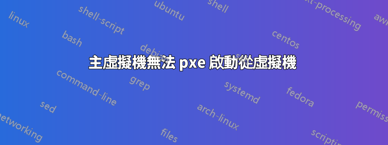 主虛擬機無法 pxe 啟動從虛擬機