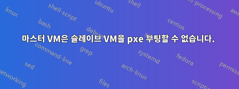 마스터 VM은 슬레이브 VM을 pxe 부팅할 수 없습니다.
