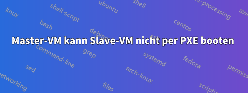 Master-VM kann Slave-VM nicht per PXE booten