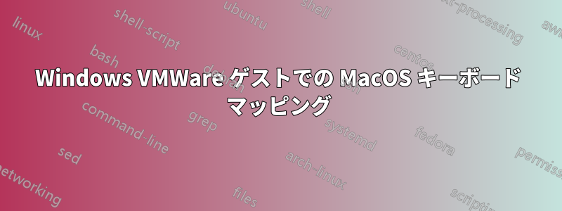 Windows VMWare ゲストでの MacOS キーボード マッピング