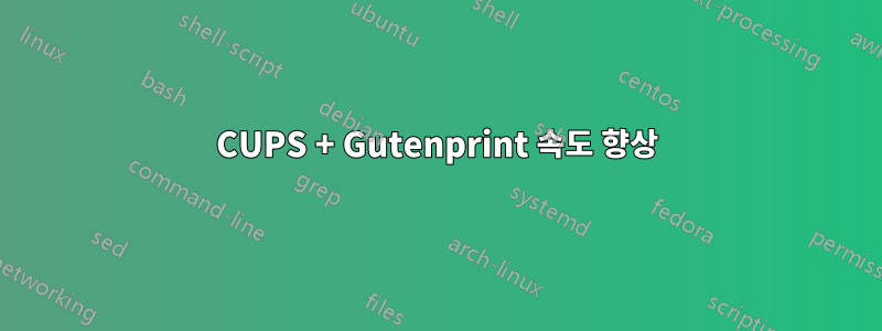 CUPS + Gutenprint 속도 향상