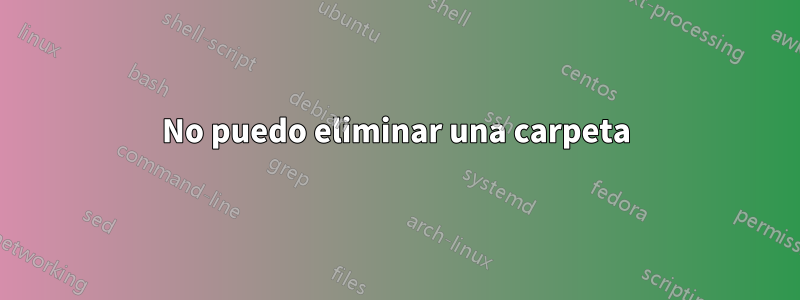 No puedo eliminar una carpeta