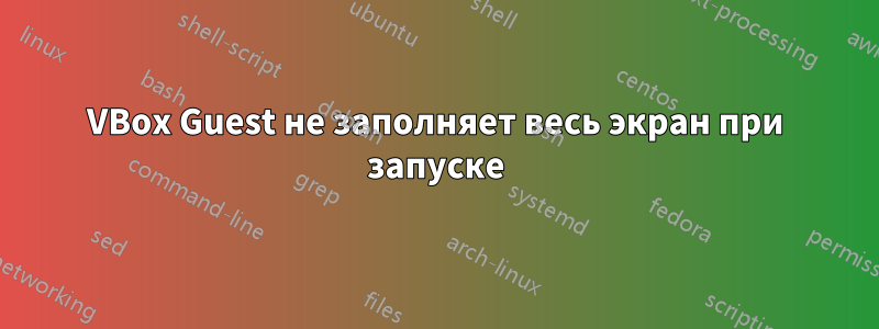 VBox Guest не заполняет весь экран при запуске