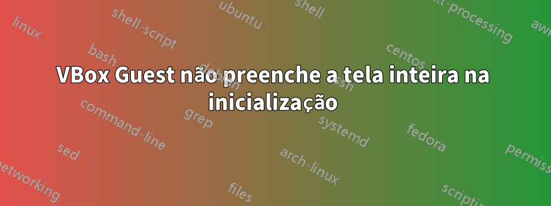 VBox Guest não preenche a tela inteira na inicialização
