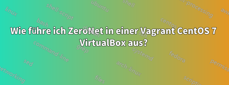Wie führe ich ZeroNet in einer Vagrant CentOS 7 VirtualBox aus?