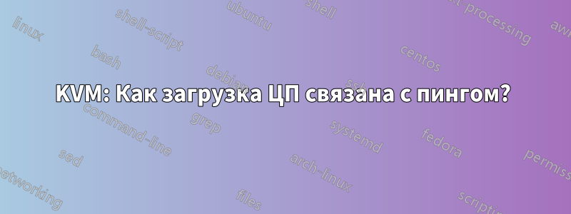 KVM: Как загрузка ЦП связана с пингом?