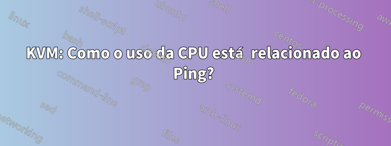 KVM: Como o uso da CPU está relacionado ao Ping?