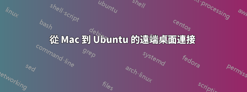 從 Mac 到 Ubuntu 的遠端桌面連接