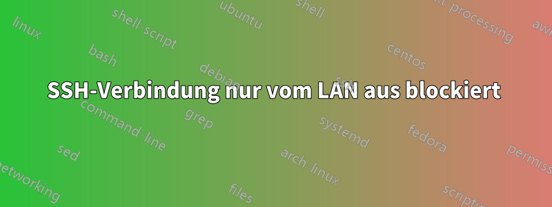 SSH-Verbindung nur vom LAN aus blockiert