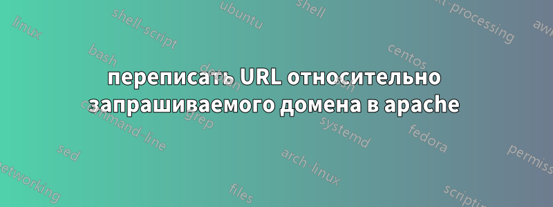 переписать URL относительно запрашиваемого домена в apache