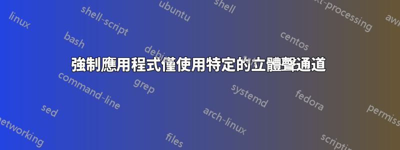 強制應用程式僅使用特定的立體聲通道