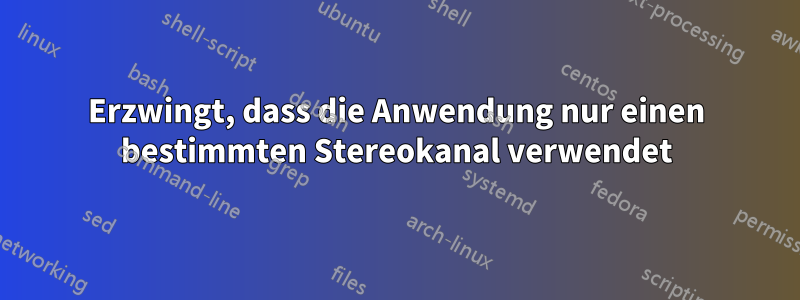 Erzwingt, dass die Anwendung nur einen bestimmten Stereokanal verwendet