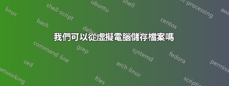 我們可以從虛擬電腦儲存檔案嗎