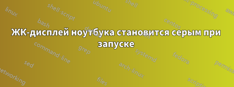 ЖК-дисплей ноутбука становится серым при запуске