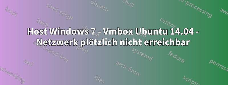 Host Windows 7 - Vmbox Ubuntu 14.04 - Netzwerk plötzlich nicht erreichbar