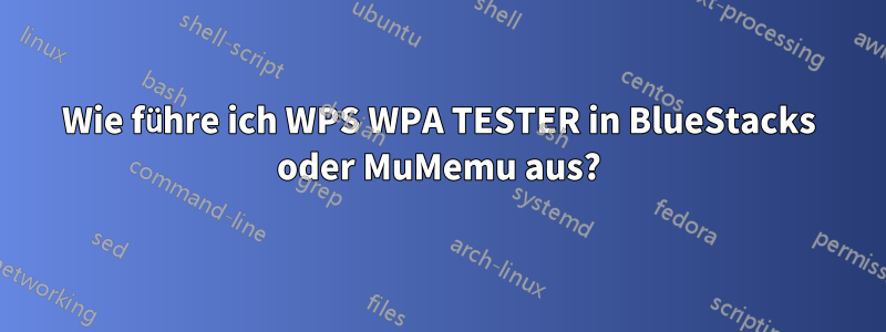 Wie führe ich WPS WPA TESTER in BlueStacks oder MuMemu aus?