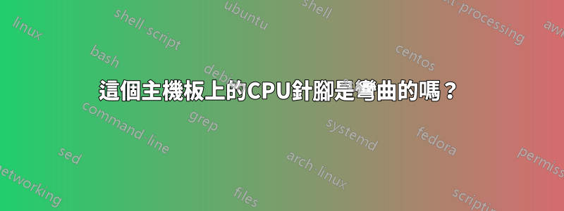 這個主機板上的CPU針腳是彎曲的嗎？