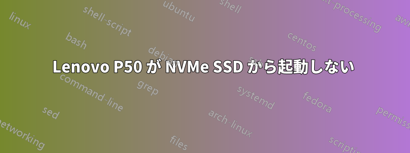 Lenovo P50 が NVMe SSD から起動しない