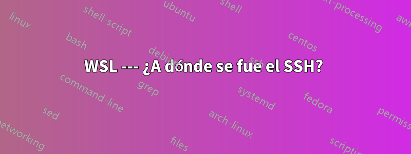 WSL --- ¿A dónde se fue el SSH?