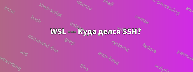 WSL --- Куда делся SSH?