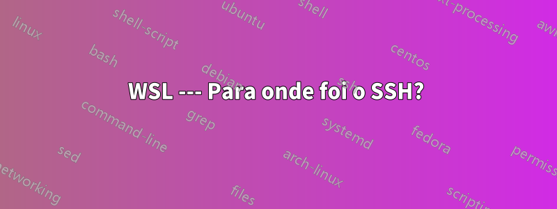 WSL --- Para onde foi o SSH?